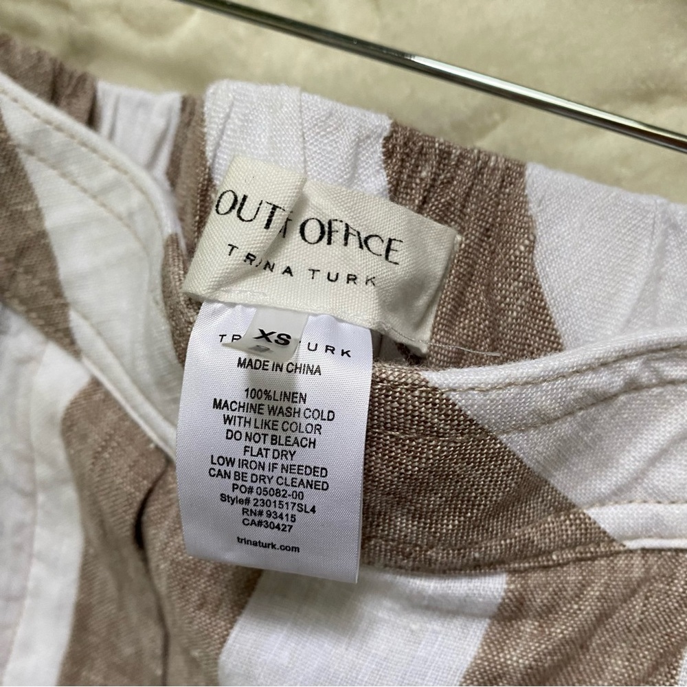 Trina Turk Striped Linen Pants - Picture 6 of 6